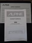3554 Alpine Owners Manual Inc