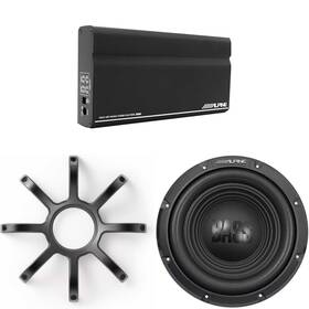 Alpinebdl240921-110-uob-k Alpine W10s4 10-inch Bass Subwoofer With Kte-10pg Grill And Kta-200m Mono Power P