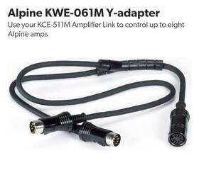 Kwe-061m Alpine Rare Vtg Amplifier Y Cable Adapter Car Stereo Audio Amp Mrd Mrv