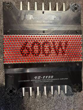 American Pro Vs-8833 Tested Bass Machine 4-channel Car Audio Amp 600w Mosfet