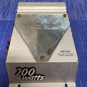 Amp-524a Amp Rampage Model 200 W 4 Channel Amplifier For Parts Untested