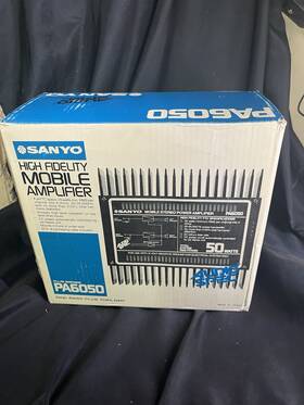Pa6050 Amp Vintage Sanyo Mobile Car Stereo Power Amplifier 50w Rms Shape Japan