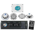 Aqcd60btb-aq69cxw-aqa430wt Lanzar In Dash Marine Receiver Yacht Speakers 400 Watts Amplifier