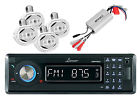 Aqmp70btb-aqwb69w-plmrmp3a Aqmp70btb Road Depot Marine Detachable Radio W Sd Mmc Usb Wake Board Speakers Mp3 Amplifier