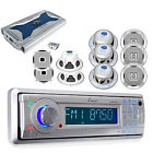 Aqmp70bts-aq6cxs-plmra820 Road Depot Lanzar Yacht Usb Sd Am Fm Stereo W Bluetooth Amplifier Subwoofers Speakers