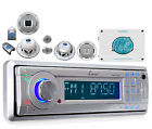 Aqmp70bts-aq65cms-aqa430wt Aqmp70bts Lanzar Boat Am Fm Stereo W Bluetooth Component System Speakers Amplifier