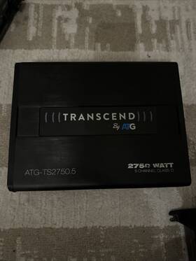 Atg-ts2750.5 Atg Transcend Series 2750w 5-channel Amplifier 100w X 4 And 500w 1 - -ts2750.5