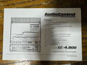 Lc-4.800 Audiocontrol Lc4800 800w 4 Channel Accubass Car Stereo Amplifier
