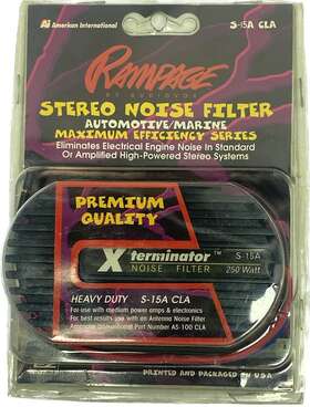 15250 Audiovox S-15a New Rampage Xterminator Stereo Noise Filter 15 Amp 250 Watt Auto/marine