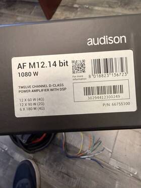 66755100 Audison Af M12.14 Bit Forza 12-channel Dsp Car Amplifier 1080w Rms