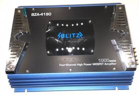 Bza-4190 Blitz Audio 4-channel Car Amplifier Amp Untested Parts/repair As-is