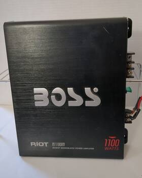 R1100m Boss 791489115209 Riot 1100w Amp Mosfet Monoblock Car Audio Power Amplifier Channel