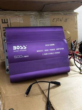 Ava-500m Boss Audio Systems Mosfet High Power 2 Ohm Stereo Amplifier Untested