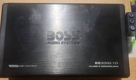 Be2000.1d Boss 2000 Watt Class D Monoblock Car Subwoofer Amplifier Bass Knob