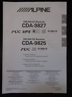 Cda-9827 Alpine Owners Manual Free Shipping Trkg