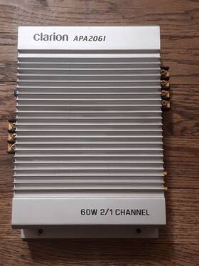 Apa2061 Clarion 60w 2/1 Channel Mosfet Bridgeable Car Amplifier