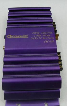 Csc-180 Conquest 150 Watt Power 2 Ohm Four Channel Amplifier Car Stereo Tested