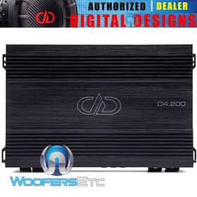 D4.200 Digital Designs Refurbished Dd Audio 4-channel 1-ohm Amp 2200w Rms Component Amplifier