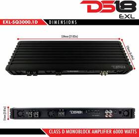 Exl-sq3000.1d Ds18 Exlsq3000.1d 6000 Watt Class-d Monoblock 1-channel Amplifier Mono Sub Amp