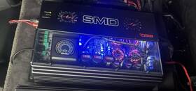 Smd-3000.1d Ds18 Smd Monoblock Amplifier With Vm-1 Voltmeter And Led Lights 3000w Rms 1-ohm