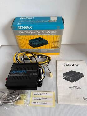 Jensen 043258001184 A80 Stereo Amplifier 40 Watts Max X 2 80 - Tested Working