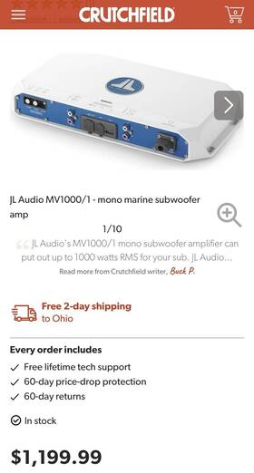 Mv1000 Jl Audio Audios Mv1000/1 Mono Subwoofer Amplifie