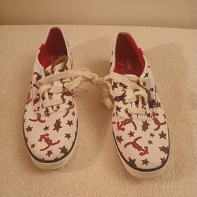 Keds 100177378596 Taylor Swift Anchor Canvas Sneakers Wf46850 White/red Size Womens 8.0