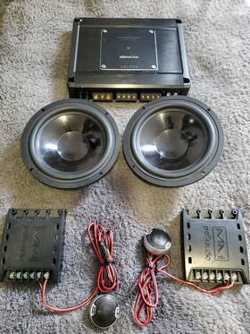 Mm6501 Kenwood Amp/ Polk Audio Speakers 4 Channel Xr-4s With Component 7pc Bundle