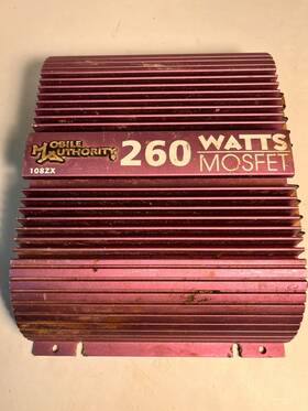 108zx Mobile Authority Mosfet 260 Watts Power Amplifier Not Tested Some Rust
