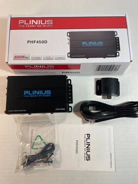 Phf450d Plinius Car Audio Amplifier Monoblock Class D Mono Compact Subwoofer 2/4 Ohm Stable 450w