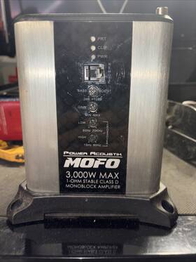 Mofo1-3kd Power Acoustik 1 Ch Class D Monoblock Car Audio Amp Sub Amplifier 3000