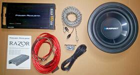 Rzr-1500d Power Acoustik Rzr-1 1500d Mono Amp Cables Subwoofer Remote Blaupunkt Gbw801 8 Inch