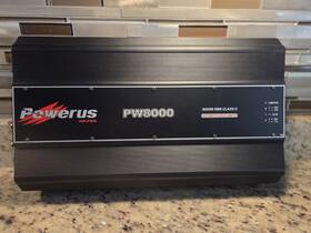 Pw8000 Powerus Mono Car Audio Amplifier 8000w Rms Class D 1oh