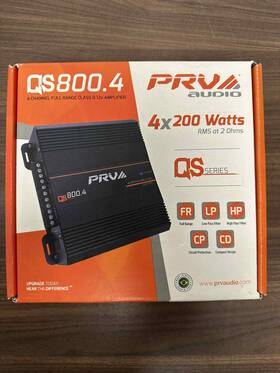 Qs800.4 Prv 312843110960 Audio 2ohm Compact 4 Channel Digital Class D Full Range Car Amp Mint
