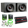 Gen-x124d Qbass12- 2 Gen-x124d-candy-xxl1b-f-4 Subwoofer Package Subs Mono Watt Amplifier Dual Vented 685650085241