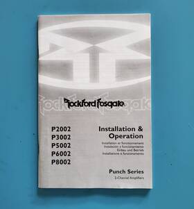 P2002-p2008 Rockford Fosgate Old School Vintage Owners Manual