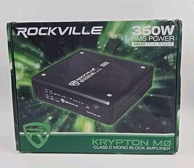 1400w Rockville 613817043933 Krypton-m0 Peak/350w Rms Mono 1 Ohm Car Amplifier Remote - Read