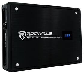 400w Rockville 613825721618 Krypton T1 1600 Watt Peak/400w Rms 2 Channel Car Amplifier W Voltmeter