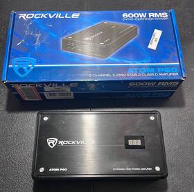 600w Rockville 819216028957 Damaged Atom P60 Rms 2 Channel Amplifier