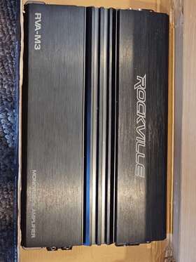 Rva-m3 Rockville Rvam3 4000w Peak/1000w Rms 1 Ohm Amplifier Mono Car Amp Only No Fuses