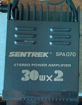 Spa-070 Sentrek Stereo Power Amplifier 30 Watt X 2 Vintage Under Dash