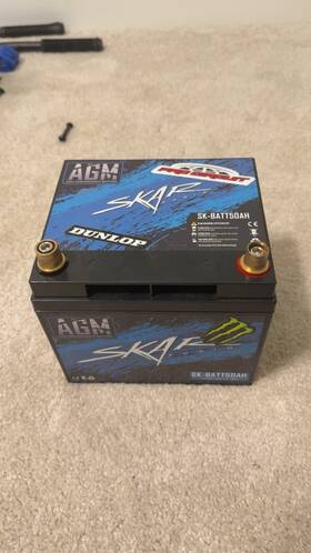 Sk-batt50ah Skar Audio 12v Agm 750 Amp 50ah High Performance Car Battery With Terminal