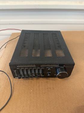 Spx-100 Sparkomatic Spx Series 100 Watt 7 Band Graphic Equalizer Amplifier Untested