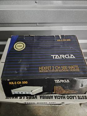 Hx2ch500 Targa Hexfet Hx-2 Ch 500 Watt 2-channel Amplifier Vintage Car Audio With Box