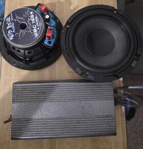 Wbc165-4 Wild Boar Audio Wb400.2 Car Amplifier 200w X2 Rms And Speaker Set
