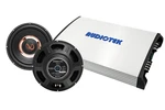 2X Infinity PRIMUS-1270 12" 1200W Car Subwoofers + Audiotek 5000W 2CH Amp. Fixed Price $269.99.