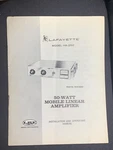 Lafayette HA-250 Owners Manual Watt Mobile Linear Amplifier Original. Fixed Price $29.99.