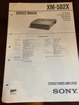 Sony XM-502X XM502X Amp Service Manual From The Usa **original**. Fixed Price $29.99.