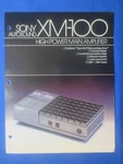Sony XM-100 Car Audio Amplifier Brochure Catalog Original The Real Thing. Fixed Price $9.03.