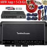 Rockford Fosgate Prime R600X5 600W 5-CHANNEL Amplifier Class A/b + Kit. Fixed Price $469.00.